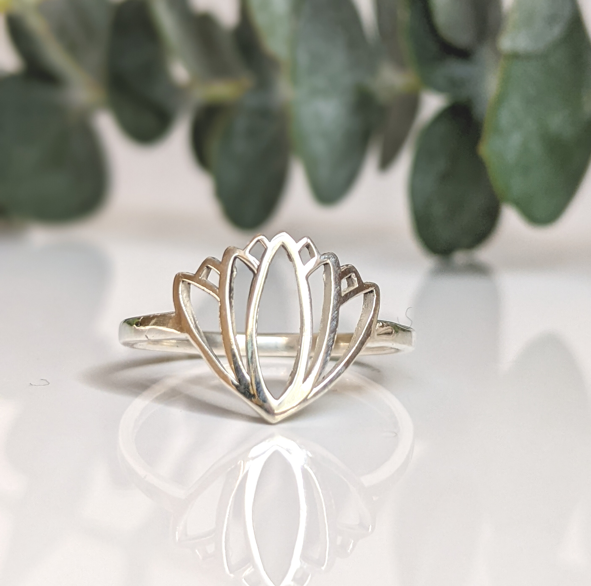 New Beginnings Silver Lotus Ring Lina Shatara Designs
