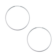 Medium Sterling Silver Hoops
