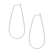 Large Sterling Silver Teardrop Hoops