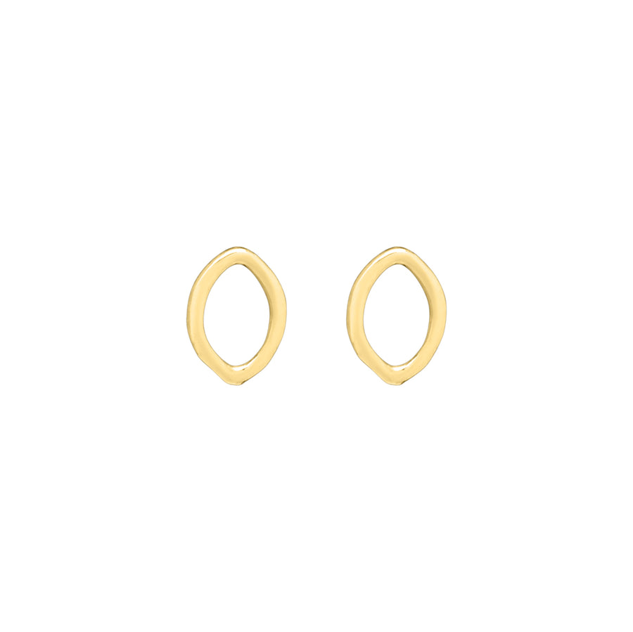 mini petal earrings gold