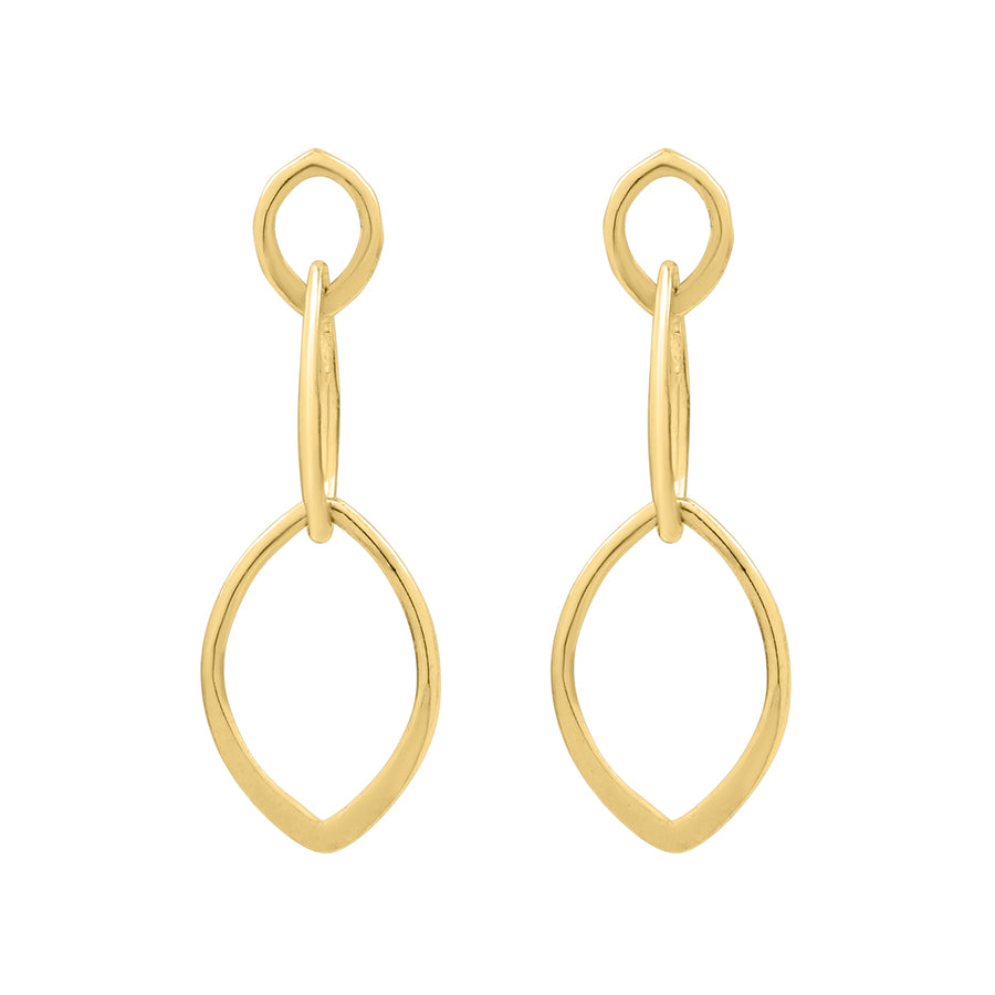 triple petal gold earrings