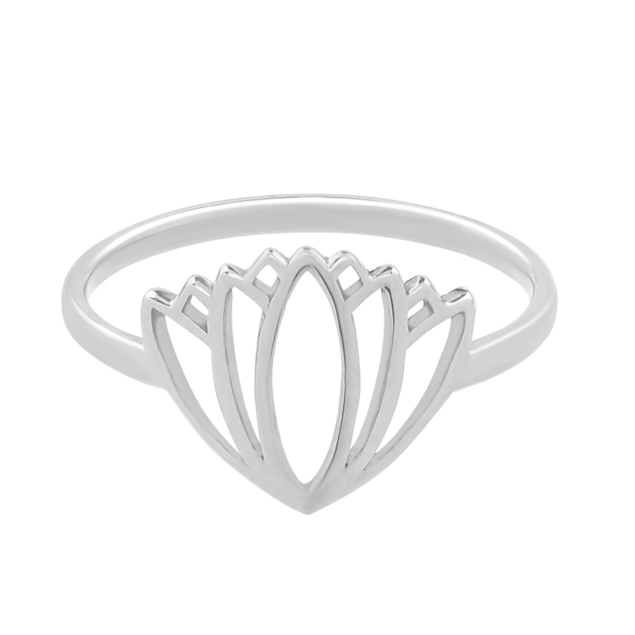 New Beginnings Silver Lotus Ring