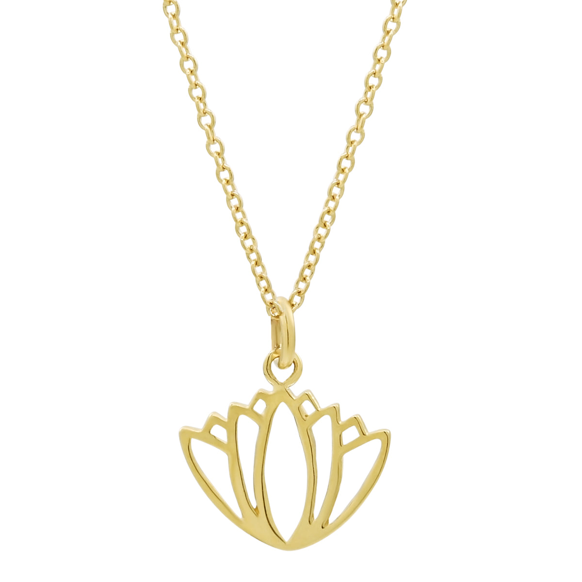 New Beginnings Gold Lotus Necklace – Lina Shatara Designs