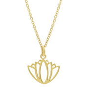 gold lotus necklace