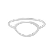 silver petal ring