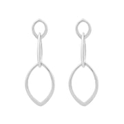 petal silver earrings