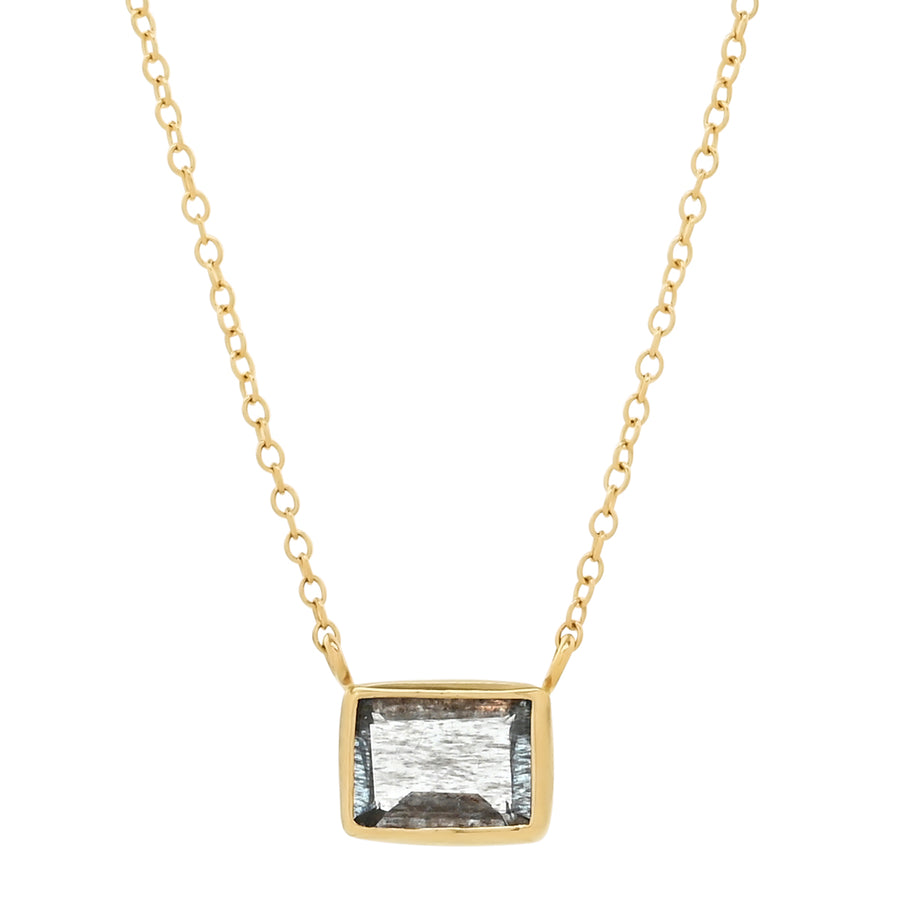 14k Gold Aquamarine Necklace