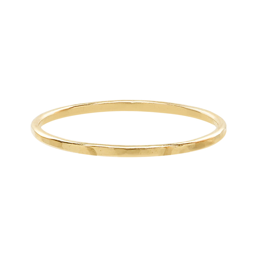 Thin Hammered Stacking Ring