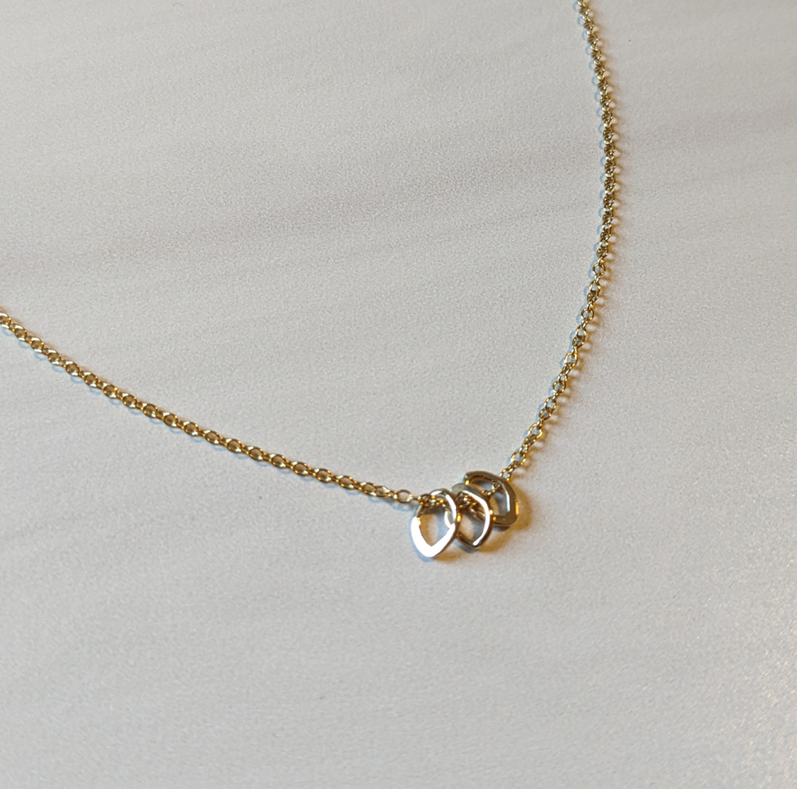 Mini Petal Necklace- Silver