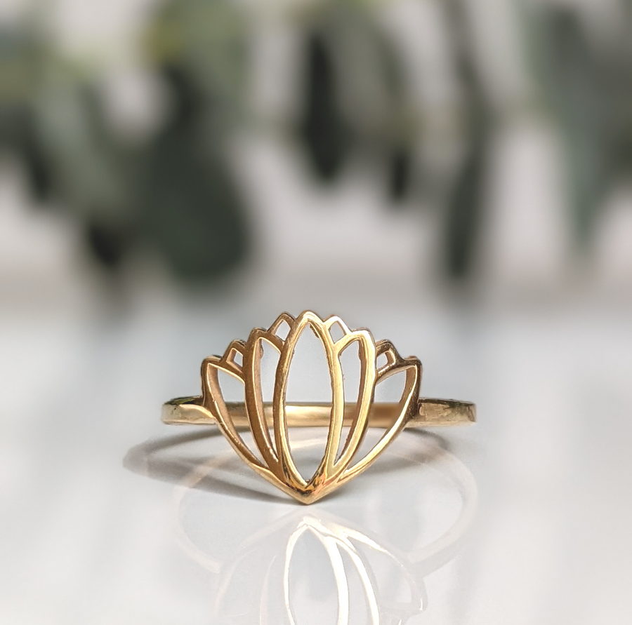 New Beginnings Gold Lotus Ring