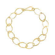 gold bracelet with interlocking flower petals