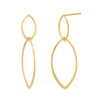 gold petal earrings 