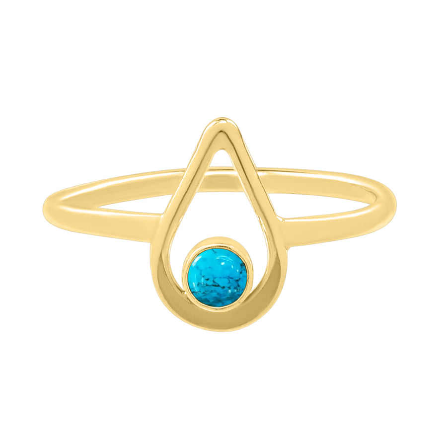 gold ring with turquoise
