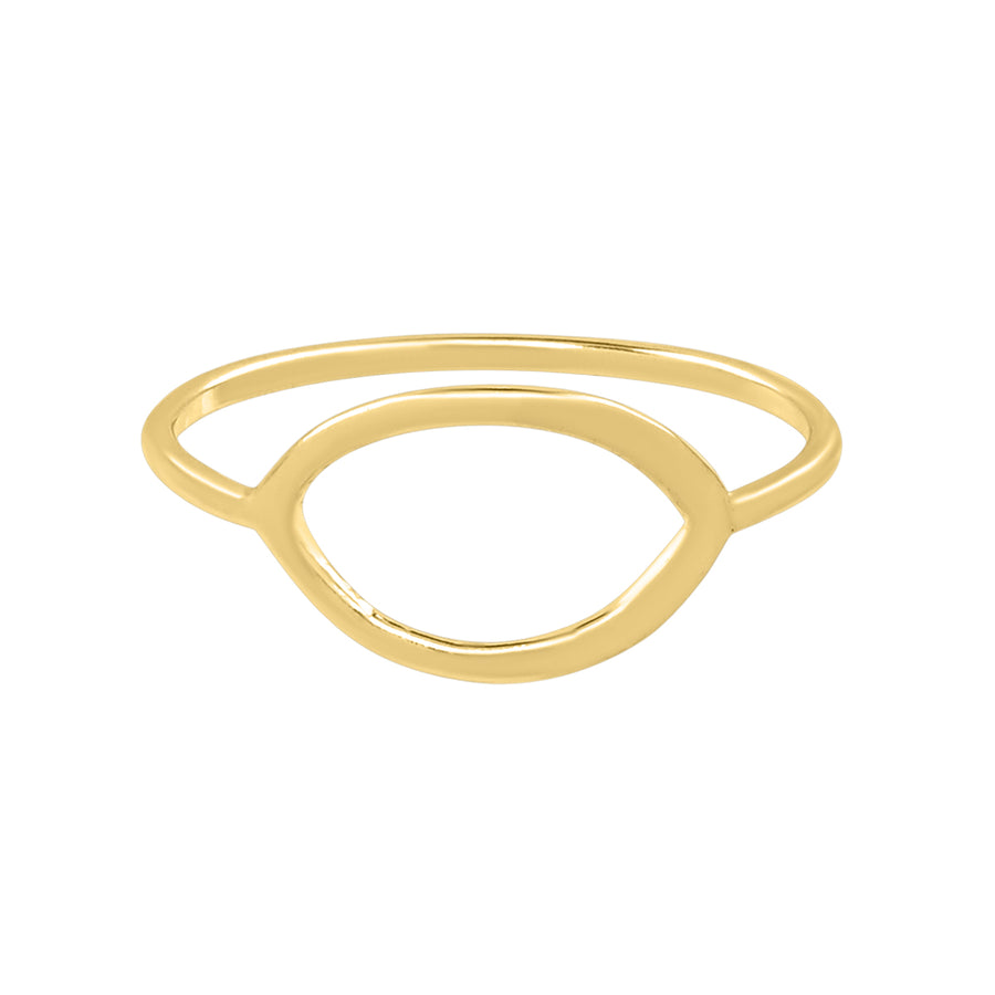 horizontal petal gold ring