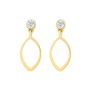 diamond and gold earrings