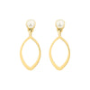 pearl and gold earrings
