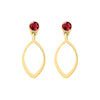 garnet gold earrings