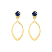 sapphire and gold earrings