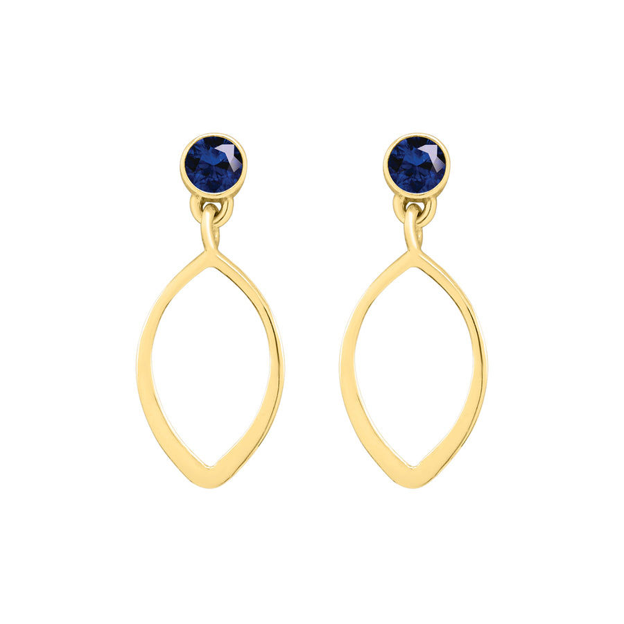 sapphire and gold earrings