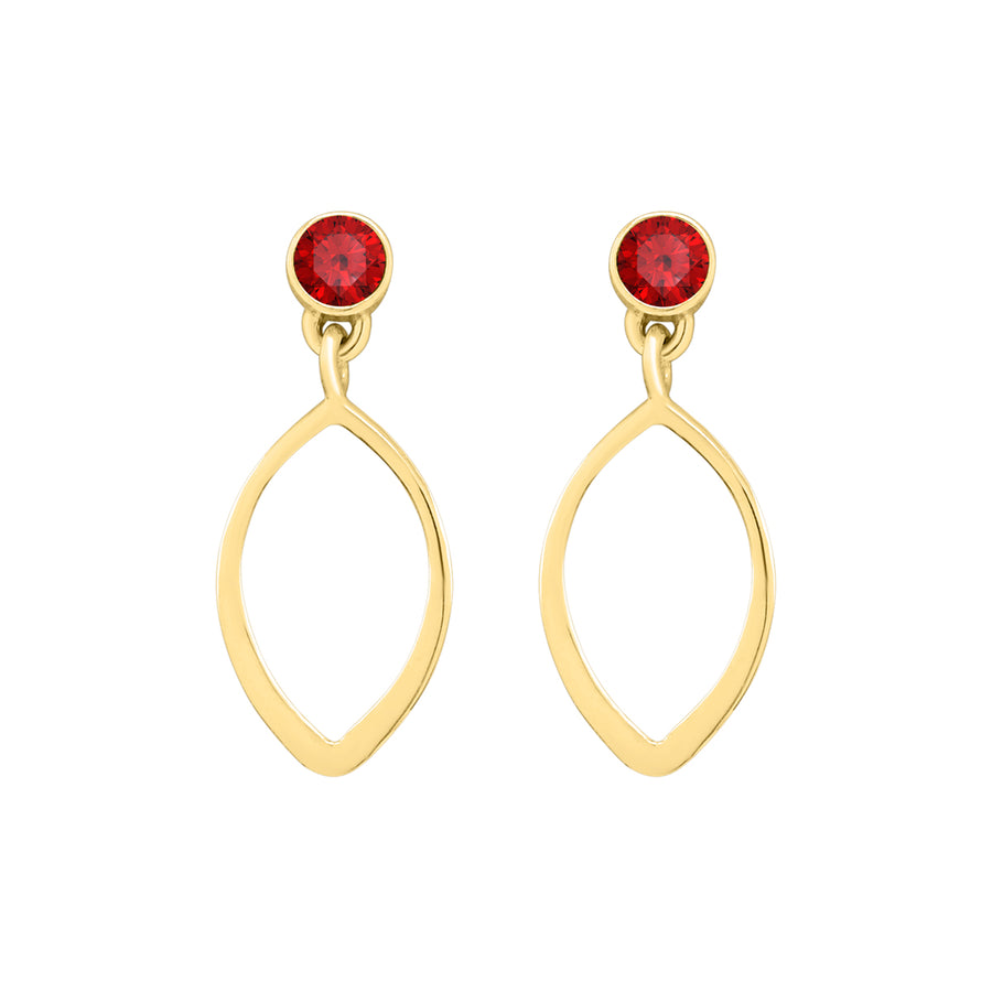 ruby and gold earrings