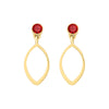 ruby and gold earrings