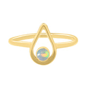 gold and opal ring