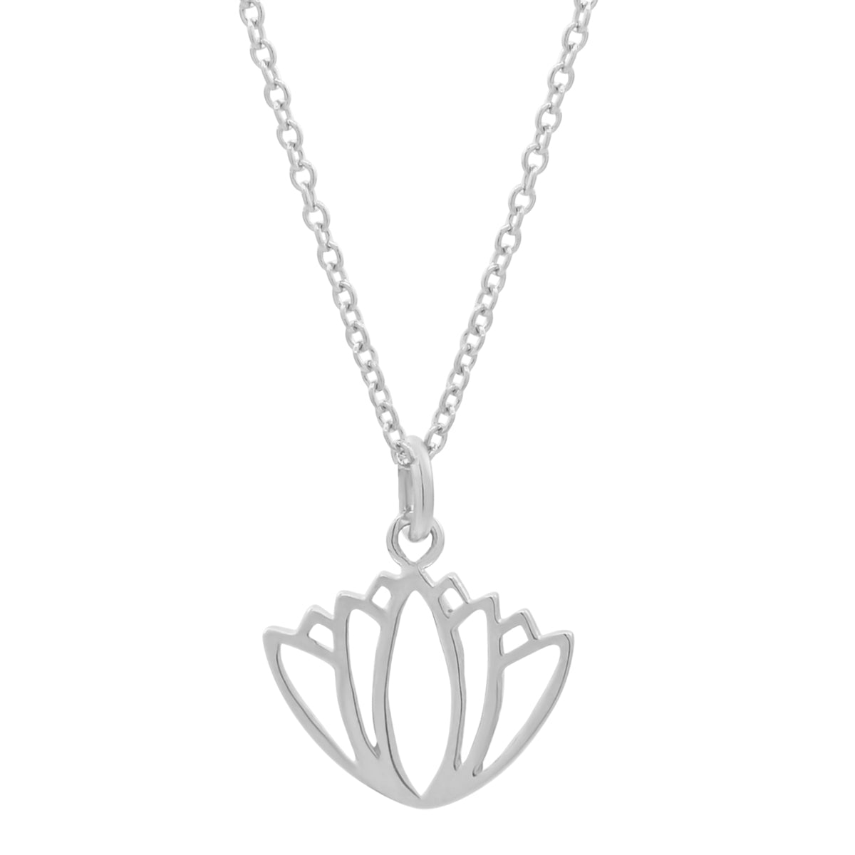 New Beginnings Silver Lotus Necklace – Lina Shatara Designs