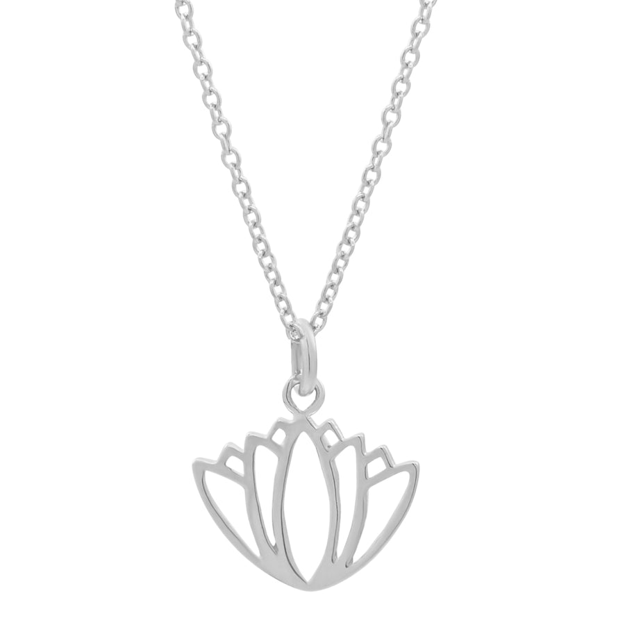 New Beginnings Silver Lotus Necklace
