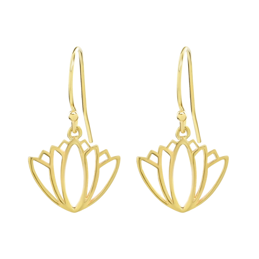 New Beginnings Gold Lotus Earrings