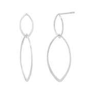 petal silver earrings