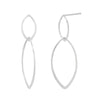 petal silver earrings