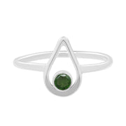 emerald and silver ring