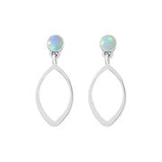 opal and silver earrings