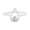 silver and opal ring