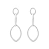 petal silver earrings
